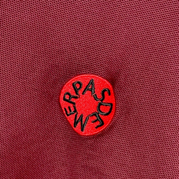 High End Maroon Pas De Mer Men’s Thick Polo Style T-Shirt Men’s L MINTY - Picture 3 of 5